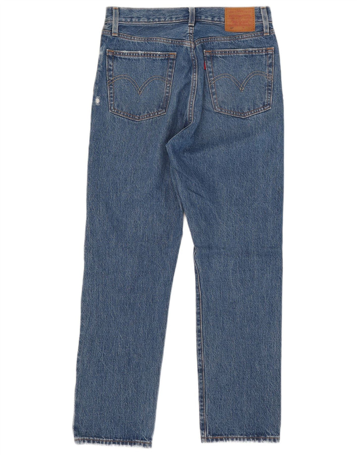 Levi's Damen 501 Straight Jeans W27 L29 Blaue Baumwolle
