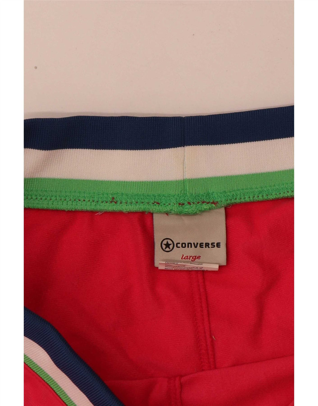 Converse Damen Sportshorts UK 14, groß, rosa gestreift, Polyester