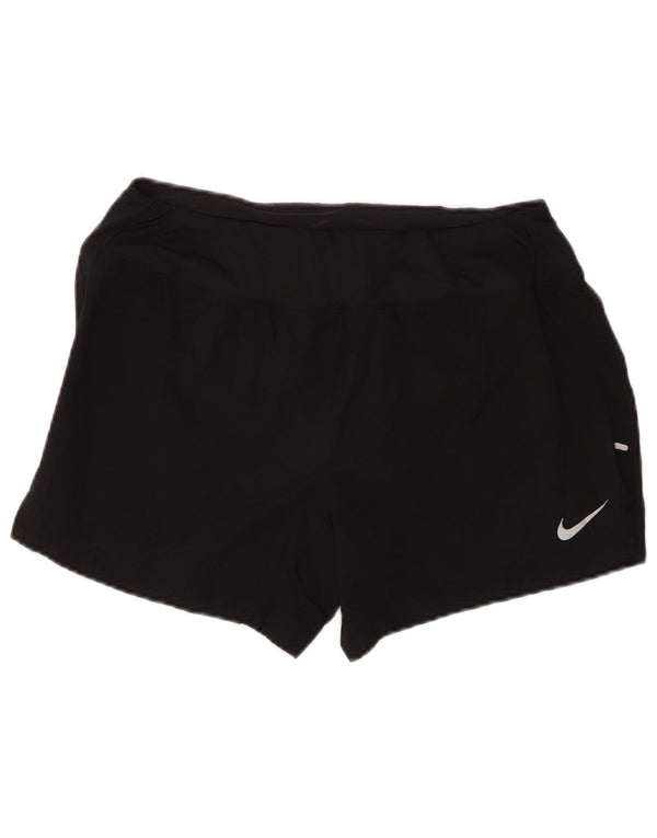 Nike Damen Dri Fit Regular Sport Shorts UK 14 Medium Schwarz Polyester