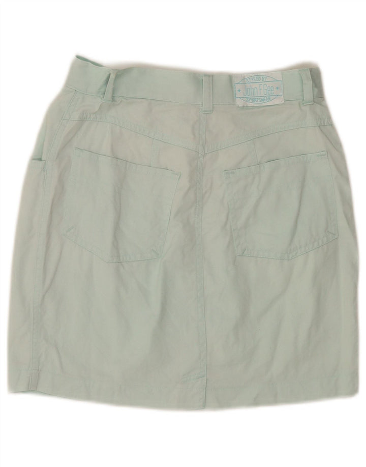John F Gee Damen Minirock EU 36 Small W26 Blaue Baumwolle