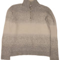 Reiss Herren-Pullover mit Reißverschluss am Hals, kleines, grau meliertes Polyamid