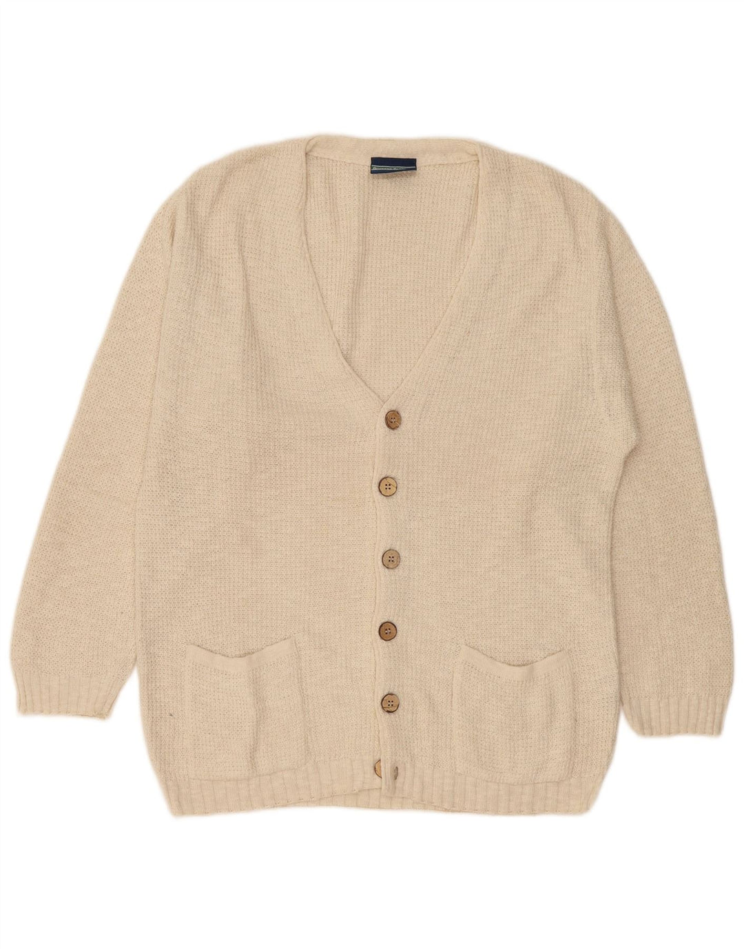 Quattro Castella Herren-Strickjacke, groß, beige Baumwolle