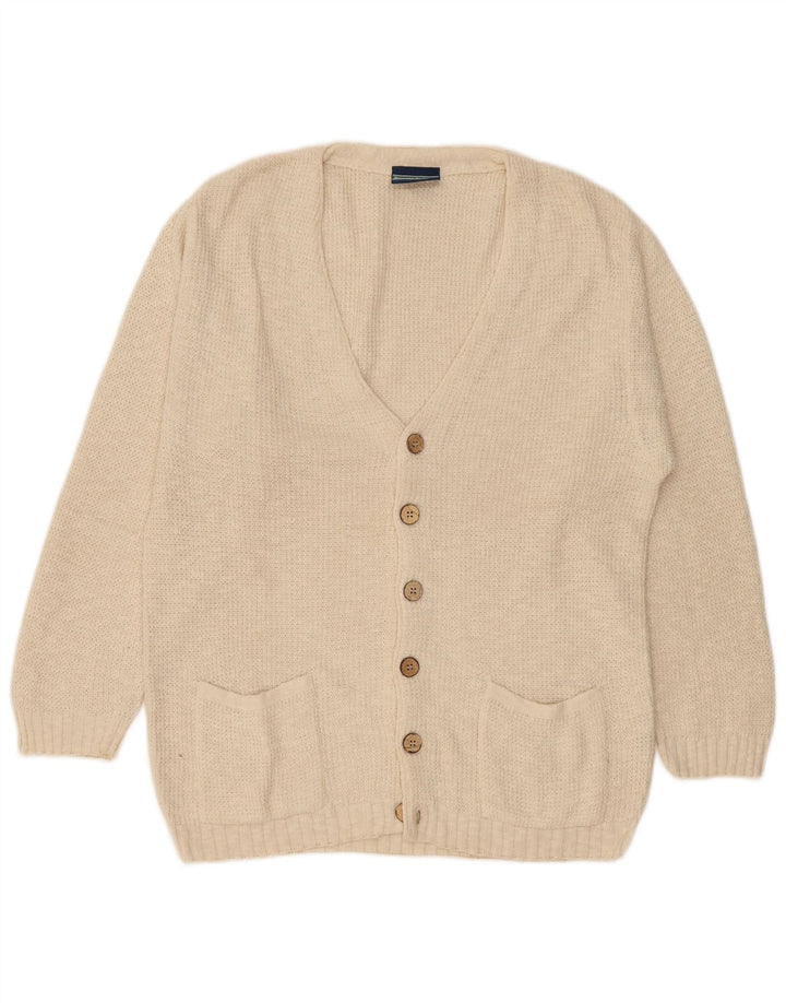 Quattro Castella Herren-Strickjacke, groß, beige Baumwolle