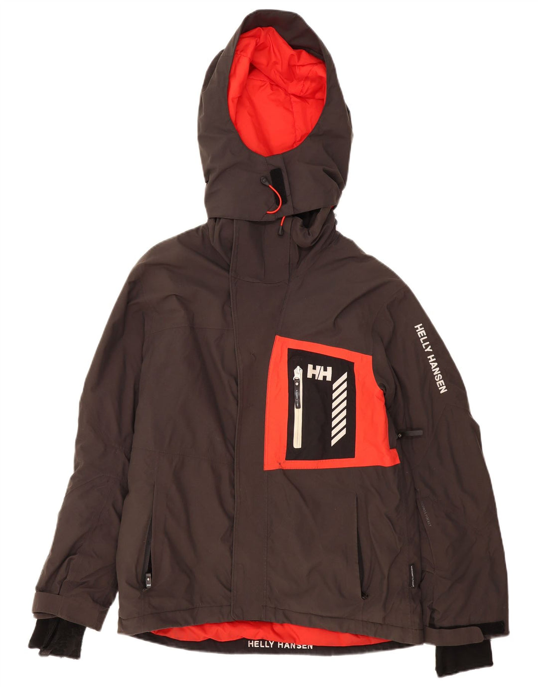 Helly Hansen Herren-Windbreakerjacke mit Kapuze, UK 36, Größe S, Grau, Farbblock