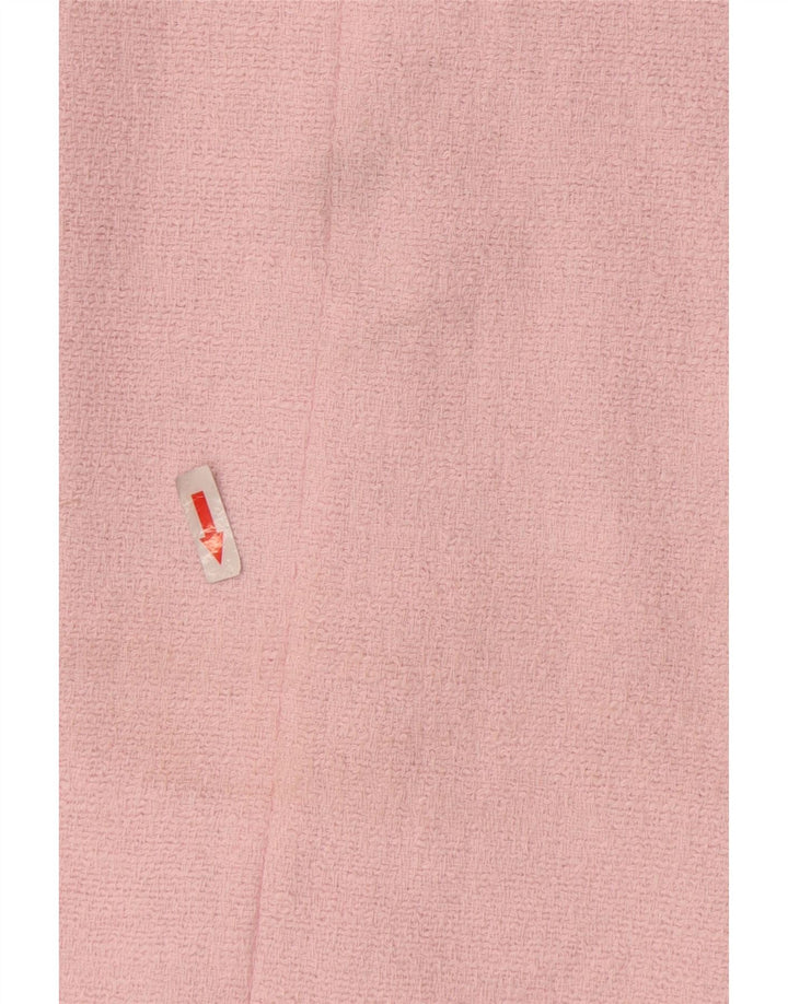 Zara Womens Open Overcoat UK 10 Small Rosa Baumwolle