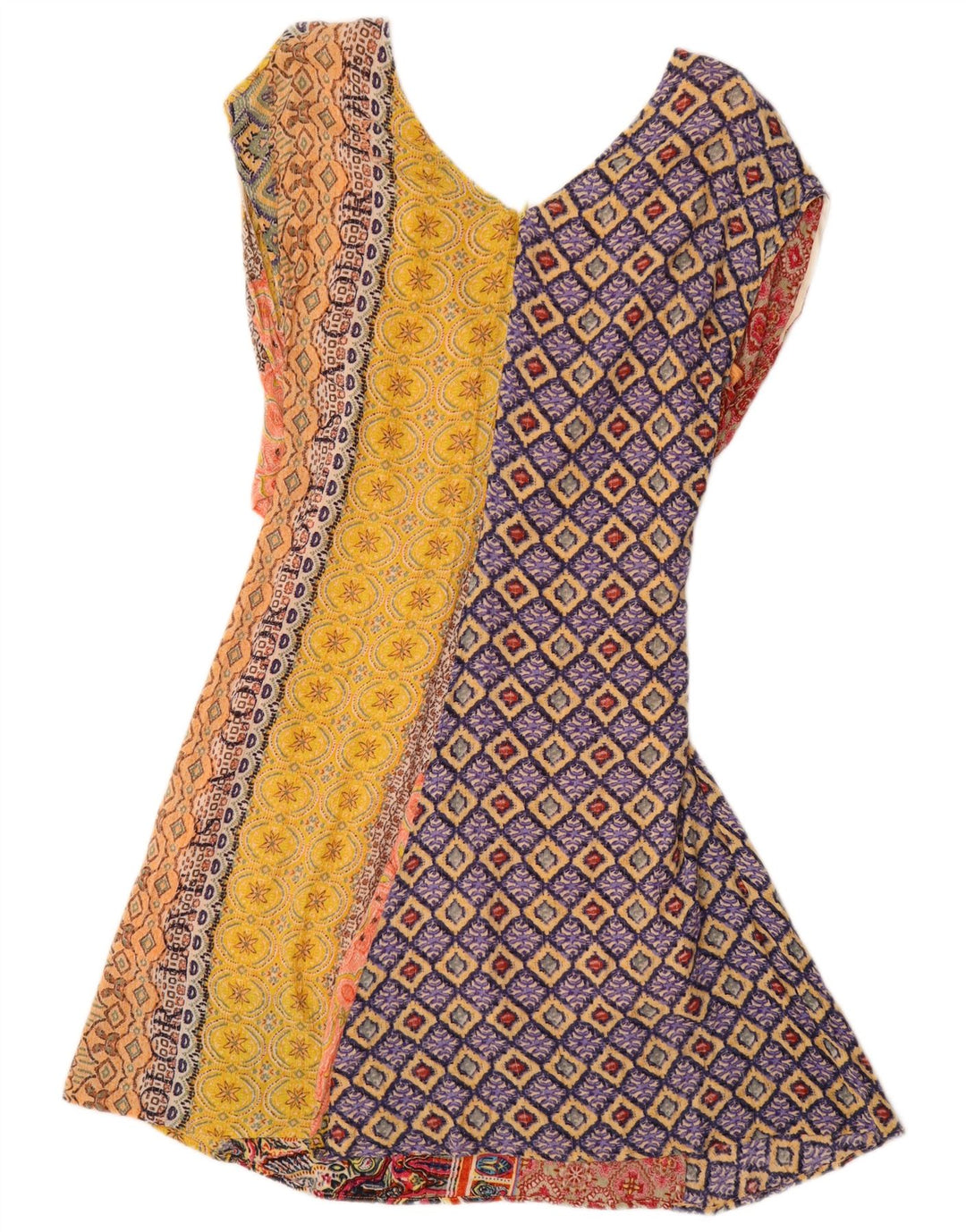 Desigual Damen A-Linien-Kleid EU 44 XL Mehrfarbig geometrisch