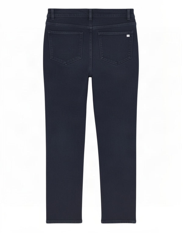 Massimo Dutti Damen Straight Jeans EU 40 Medium W30 L28 Marineblau Baumwolle