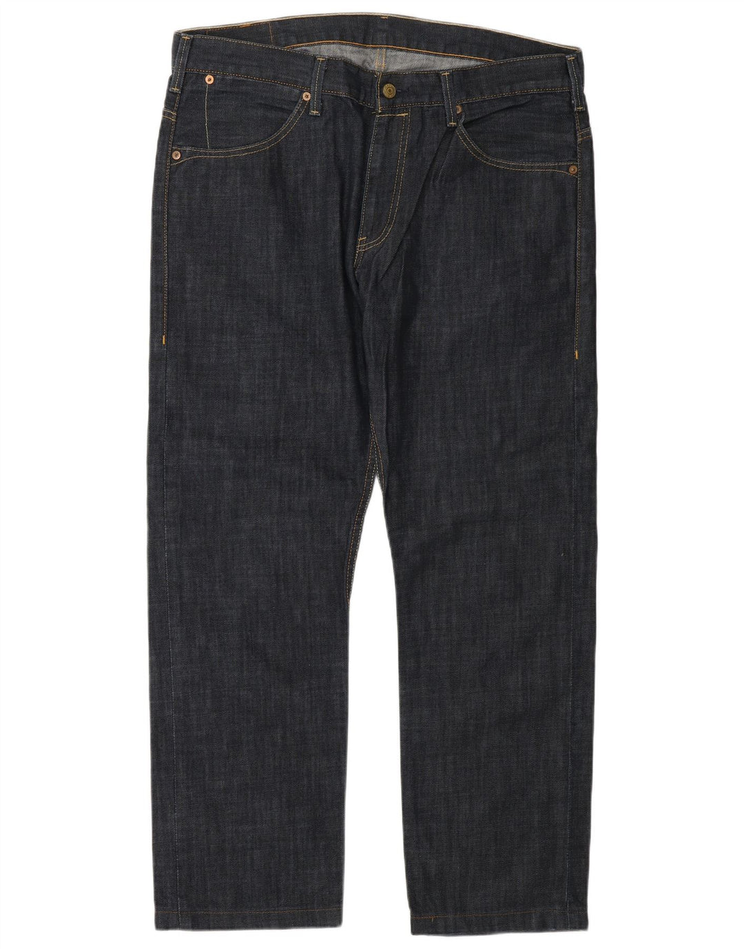Levi's Herren 504 Straight Jeans W36 L32 Marineblaue Baumwolle