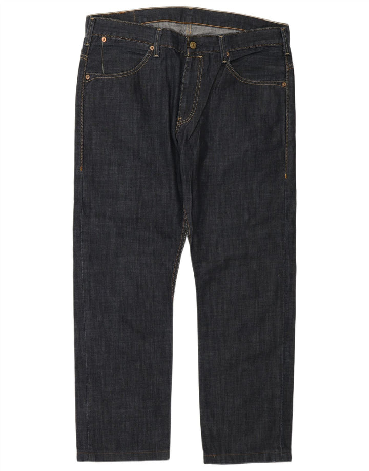 Levi's Herren 504 Straight Jeans W36 L32 Marineblaue Baumwolle