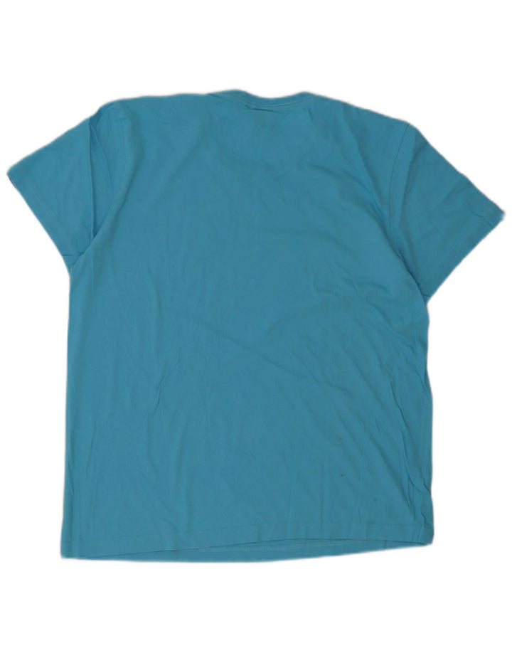 Adidas Herren Grafik T-Shirt Top Mittelblau