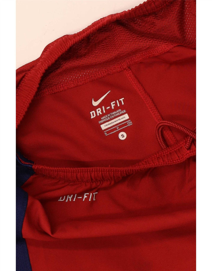 Nike Herren FCB Sportshorts, klein, rotes Farbblock-Polyester