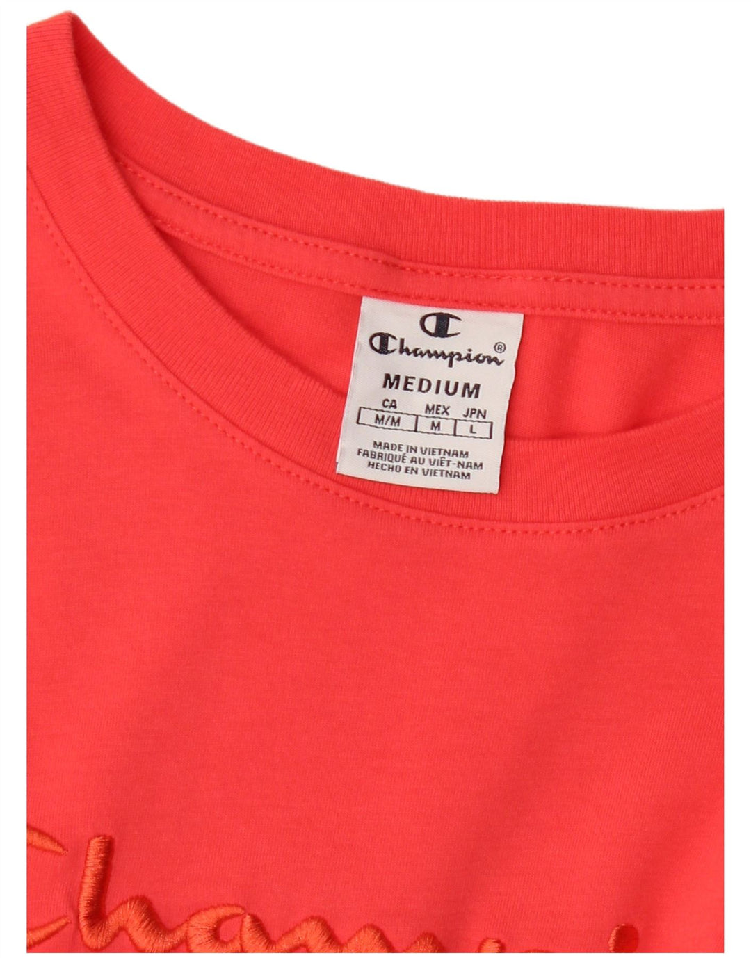 CHAMPION Damen Grafik-T-Shirt-Oberteil UK 14 Mittelrot