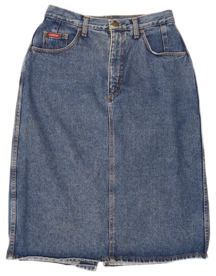 Carrera Damen Midi-Jeansrock W30 Mittelblaue Baumwolle