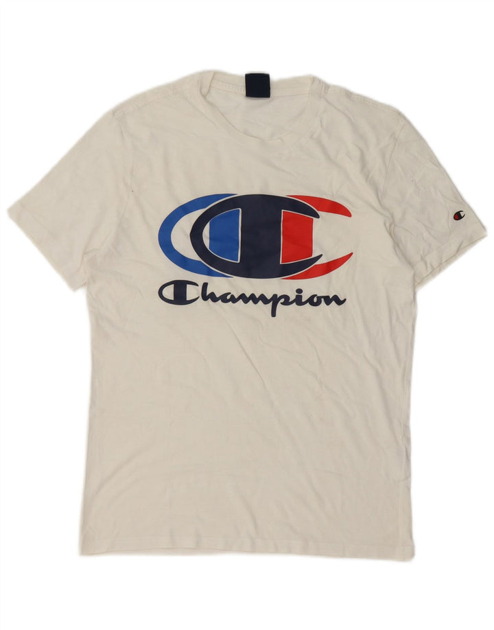 Champion Herren-T-Shirt mit Grafik, mittelweiße Baumwolle