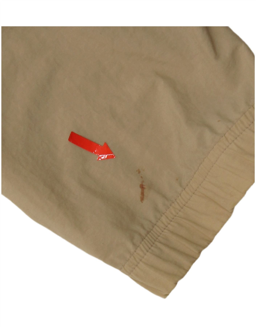 Asics Herren-Trainingsanzug-Top-Jacke, großes beiges Farbblock-Polyester