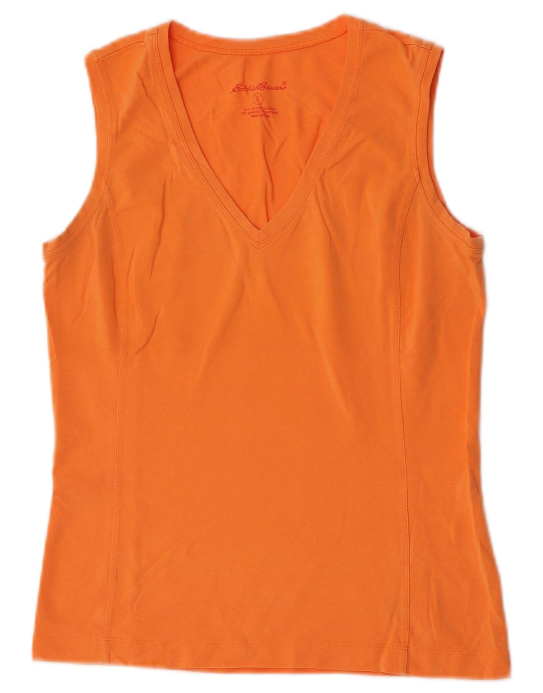 Eddie Bauer Damen Weste Top UK 10 Small Orange Baumwolle