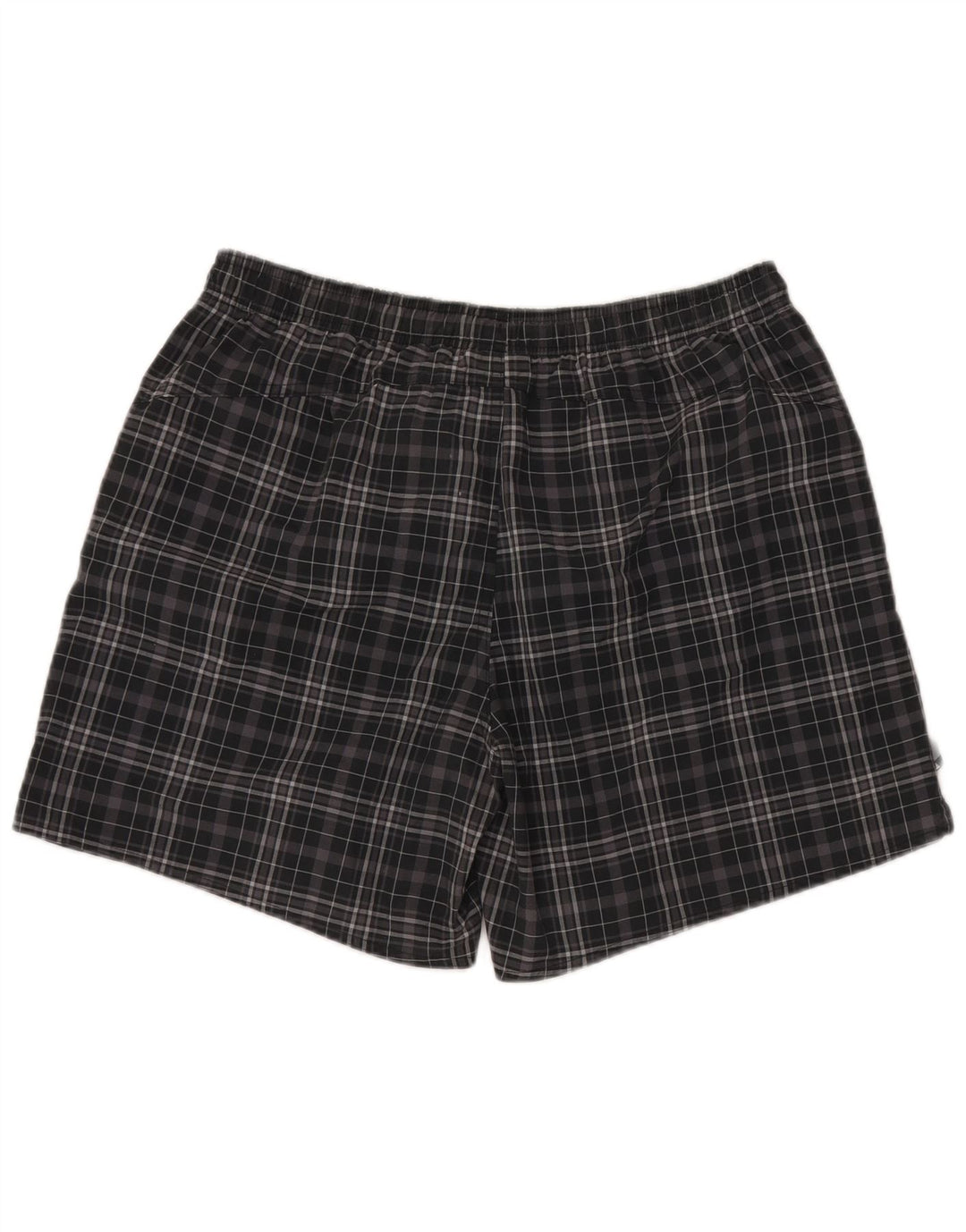 ADIDAS Herren-Badeshorts, groß, schwarz kariert, Polyester