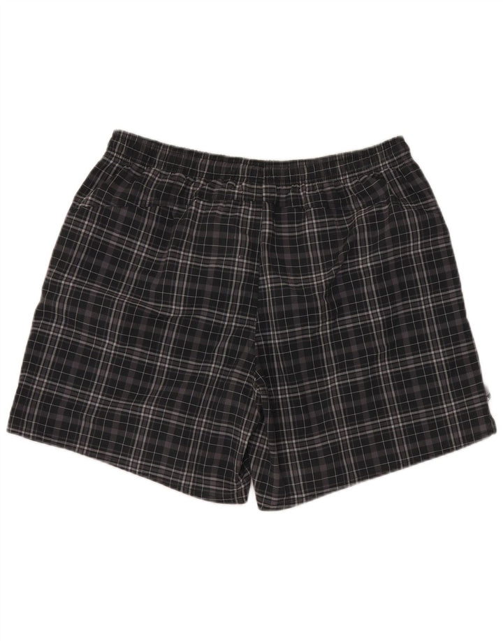 ADIDAS Herren-Badeshorts, groß, schwarz kariert, Polyester