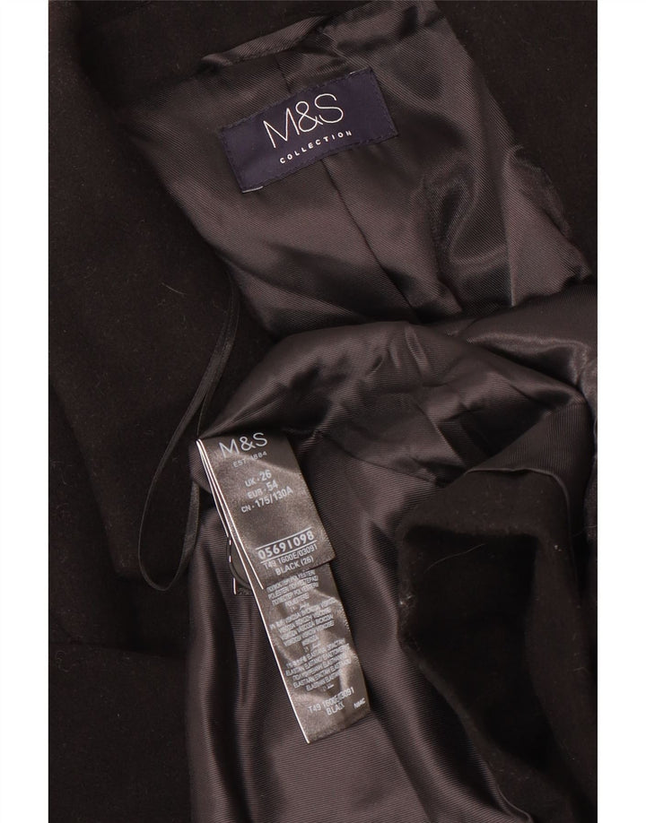 Marks & Spencer Damenmantel UK 26 5XL Schwarz Polyester