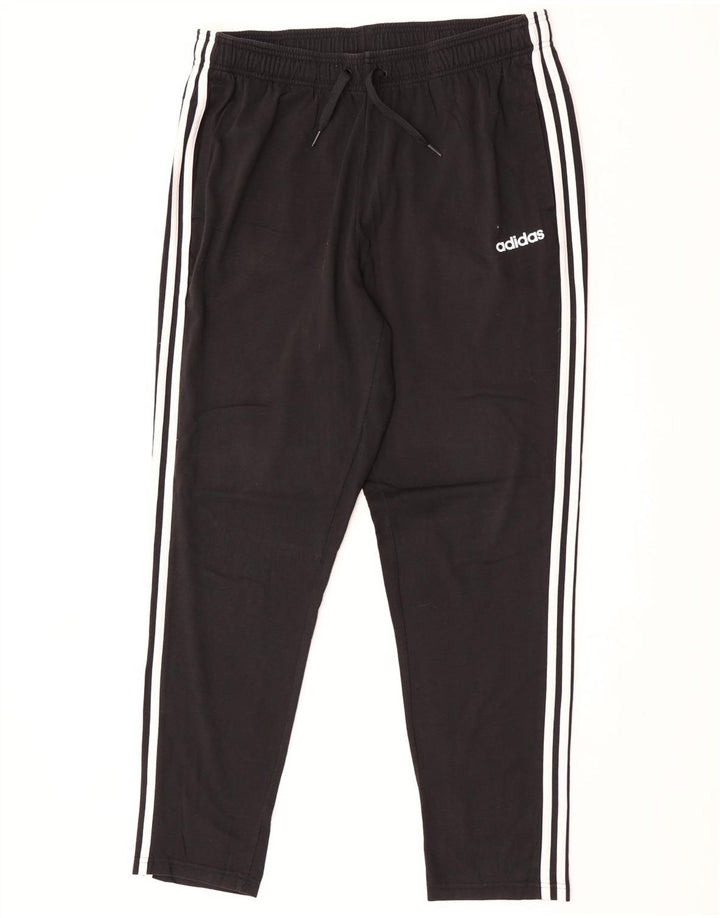 Adidas Herren-Trainingshose XL, schwarze Baumwolle
