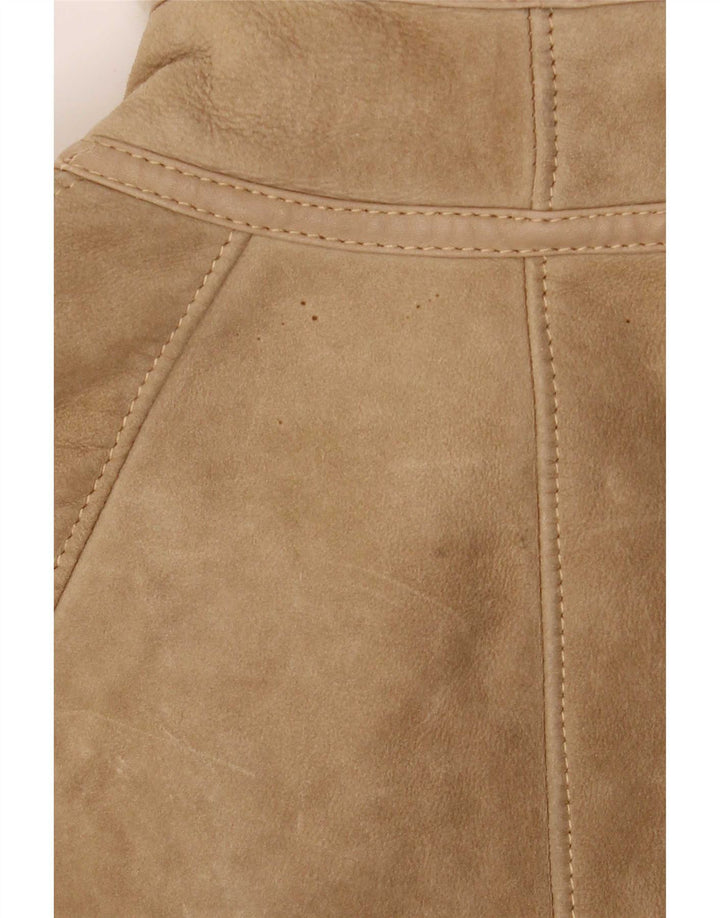 Cristiano Di Thiene Damen Lammfellmantel IT 44 Mittelbeige