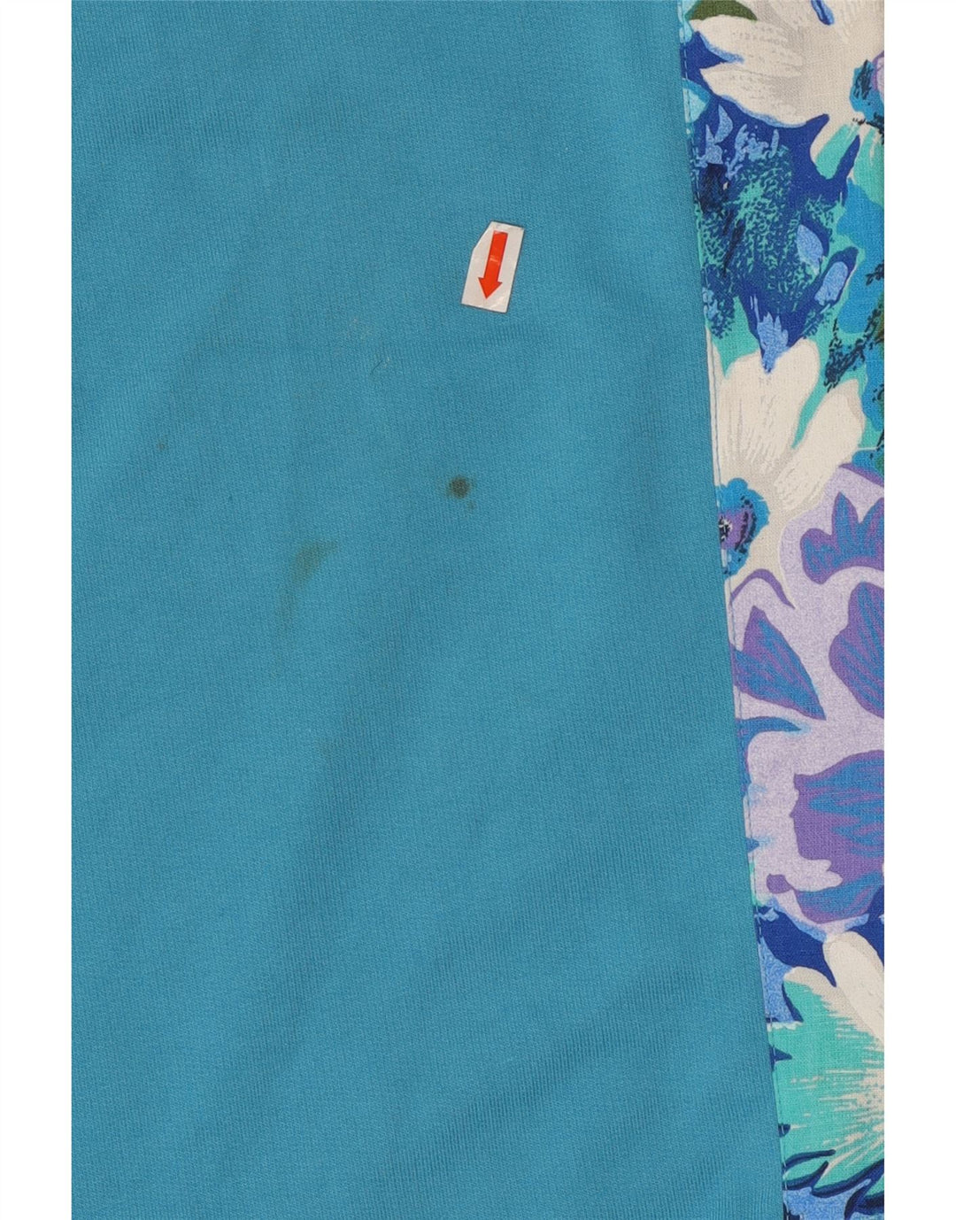 VINTAGE Damen-Trainingsanzug, UK 14/16, großes blaues Blumenmuster, Polyester