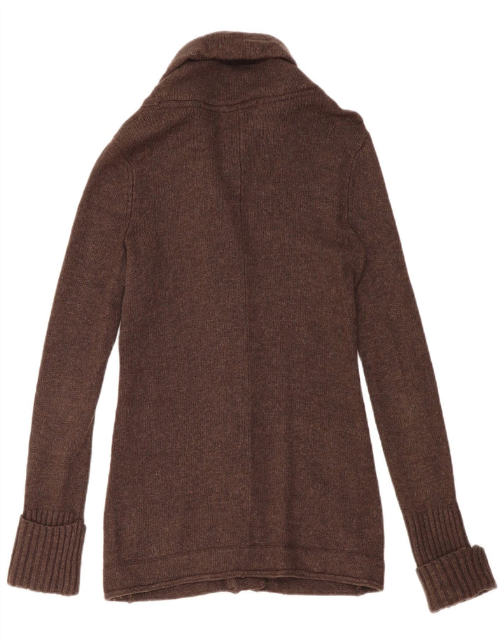 Eddie Bauer Damen Strickjacke UK 12 Mittelbraun Angora