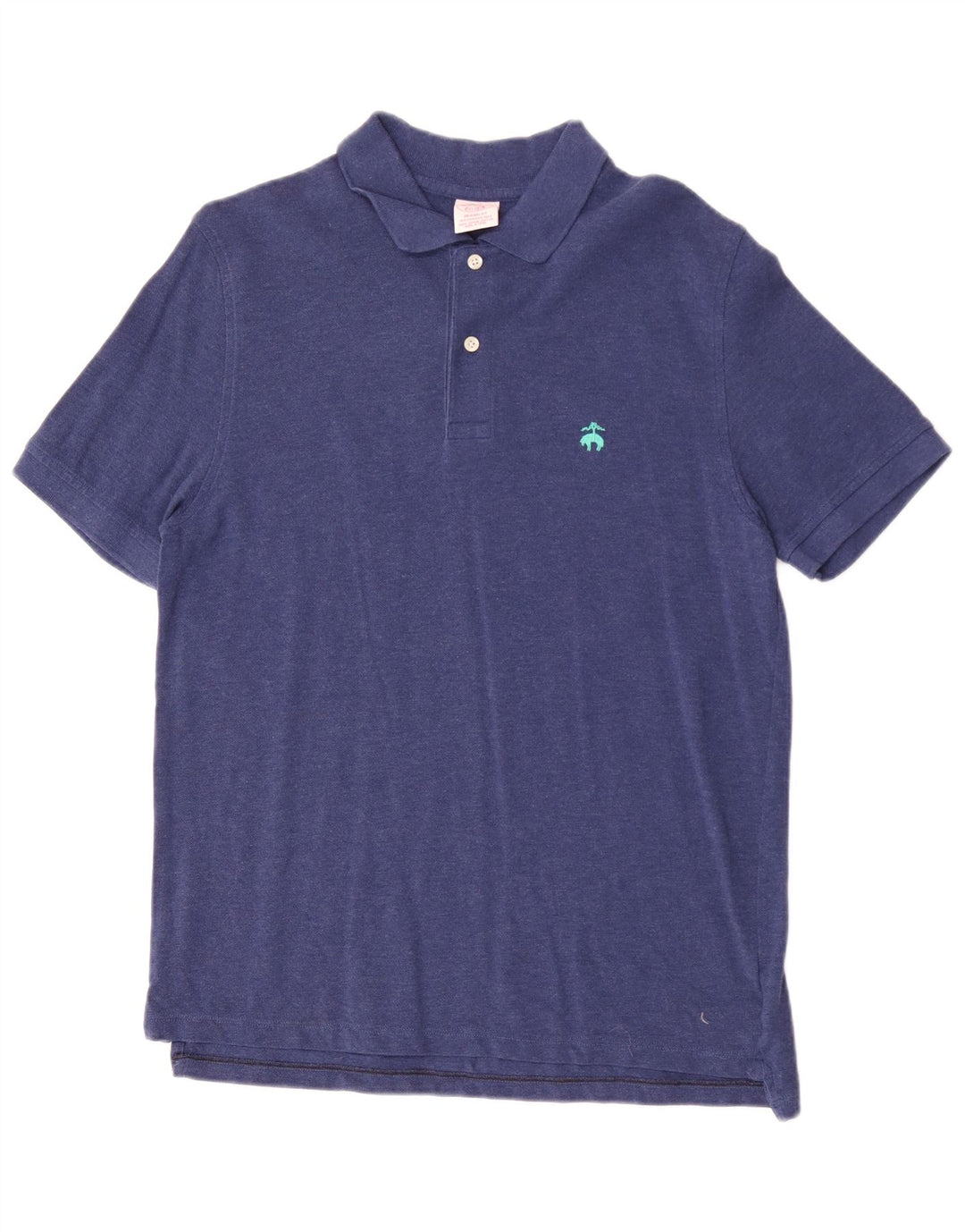 Brooks Brothers Herren-Poloshirt mit Original-Passform, mittelblaue Baumwolle