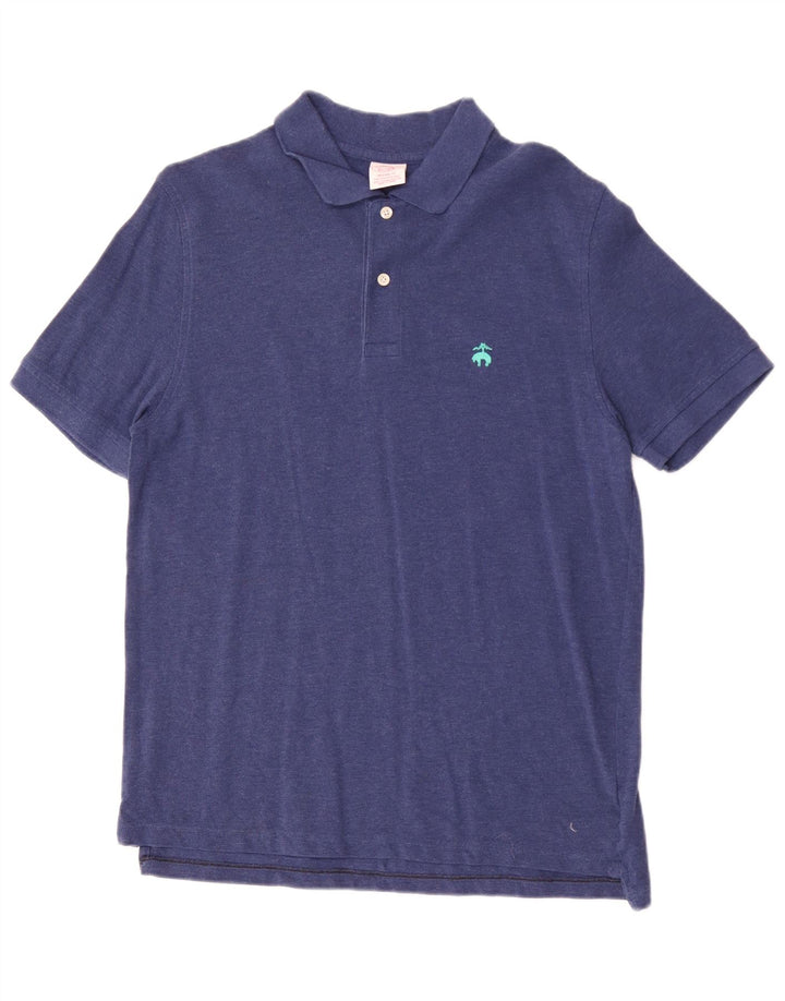 Brooks Brothers Herren-Poloshirt mit Original-Passform, mittelblaue Baumwolle