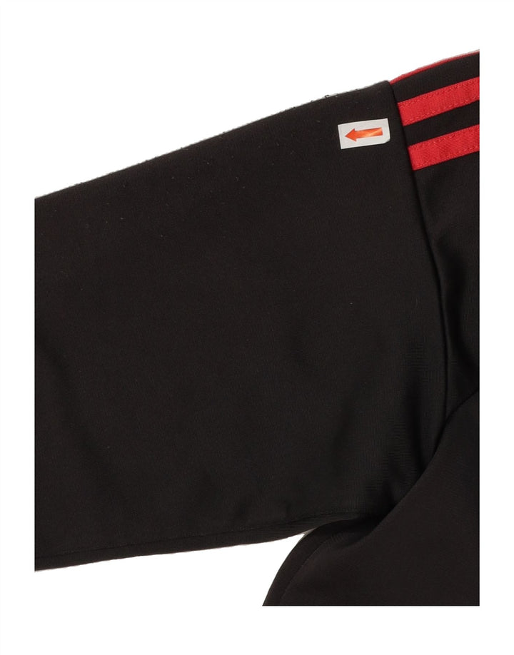 ADIDAS Womens Tracksuit Top Jacket UK 12/14 Medium Black Polyester Vintage Adidas and Second-Hand Adidas from Messina Hembry 