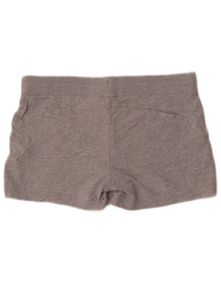 Nike Damen Sportshorts UK 12/14 mittelgraue Baumwolle