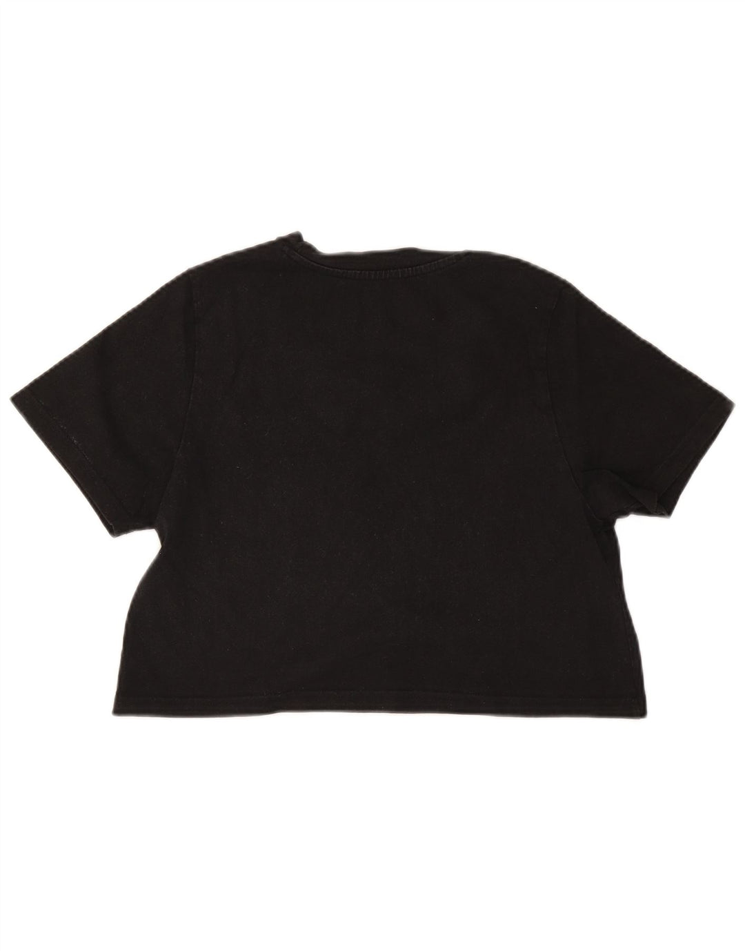 Dickies Damen Crop T-Shirt Top UK 12 Mittelschwarze Baumwolle