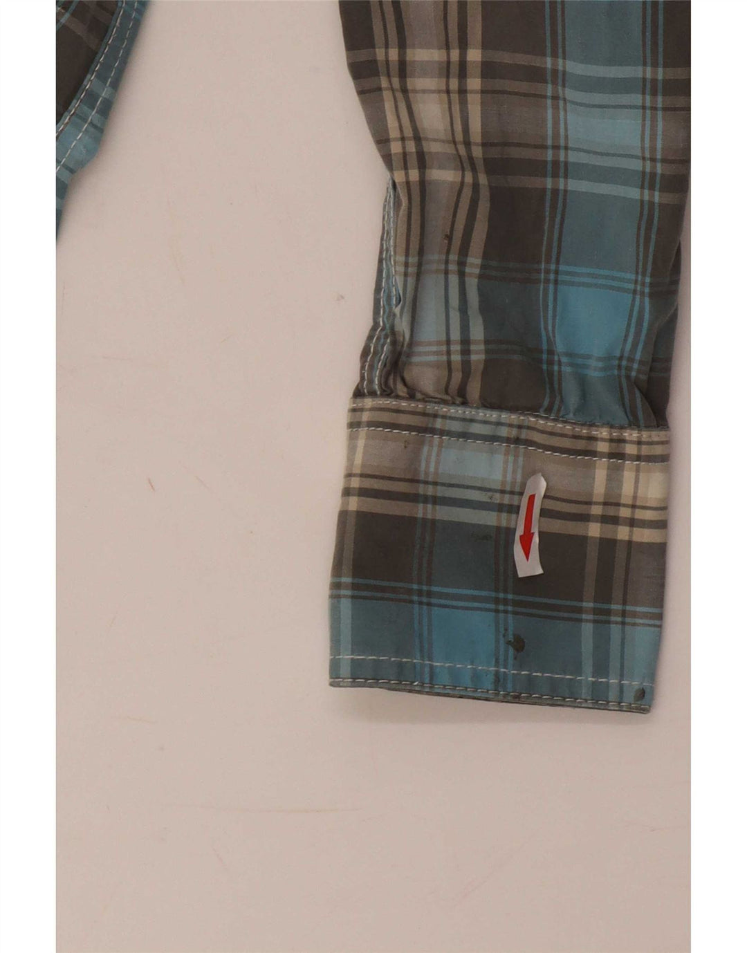 Superdry Herrenhemd aus mittelblauer karierter Baumwolle