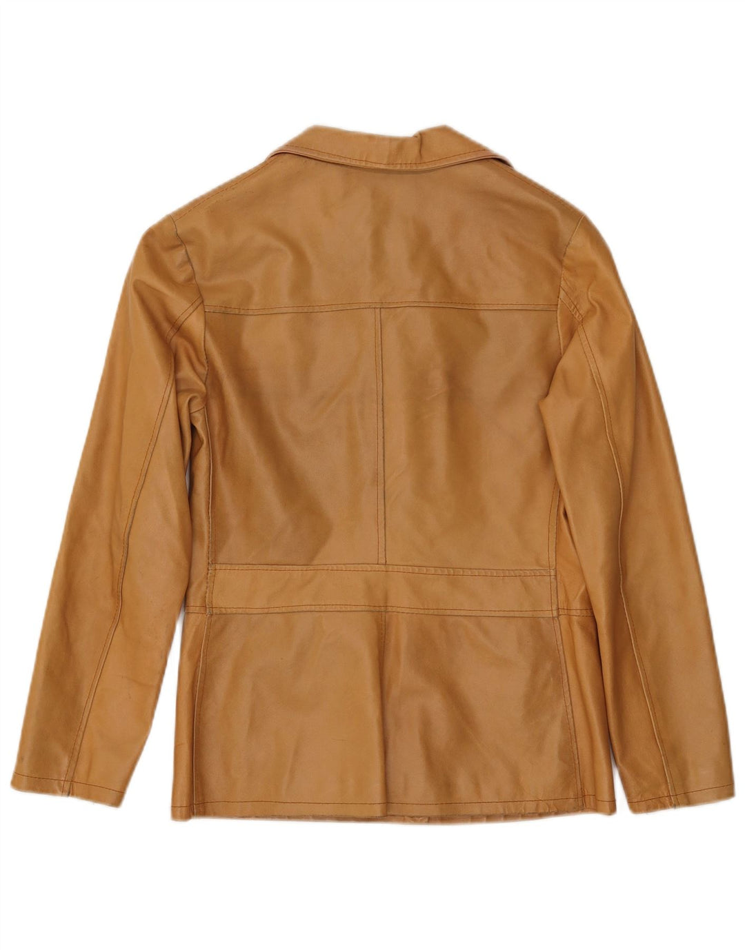 Terranova Damen-Blazerjacke aus Leder mit 4 Knöpfen, Gr. 10, Größe S, Beige