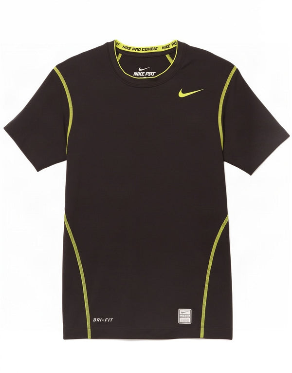 Nike Herren Dri Fit T-Shirt Top UK 36/38 Small Schwarz
