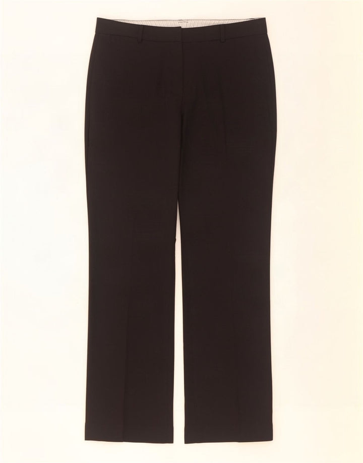 Marks & Spencer Damen Bootcut-Anzughose UK 10 Small W31 L30 Schwarz