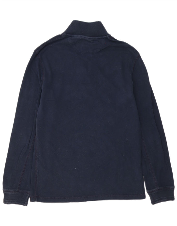 Timberland Herren-Sweatshirt mit Reißverschluss am Hals, Größe S, marineblaue Baumwolle