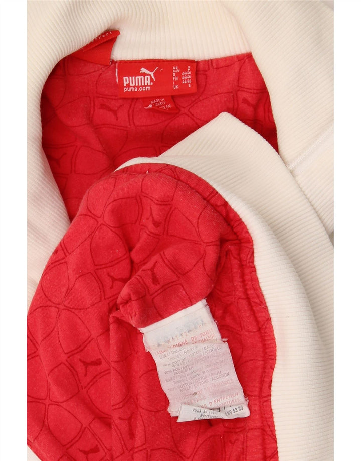 Puma Herren-Trainingsanzug-Oberteil, Jacke, Größe S, weiße Baumwolle
