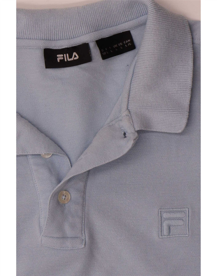 Fila Herren-Poloshirt, große blaue Baumwolle