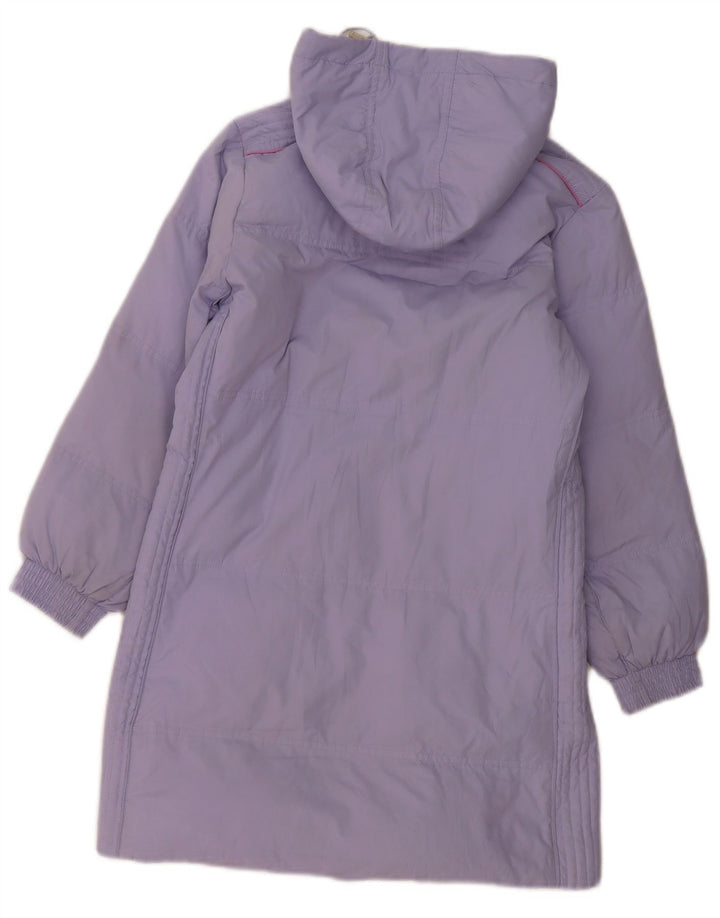 Champion Wattierter Mantel mit Kapuze für Mädchen, 9–10 Jahre, Mittelviolett, Polyester
