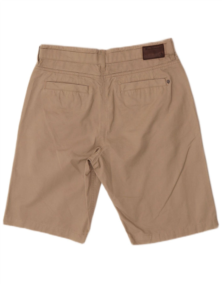 Ben Sherman Herren Chinoshorts W32 Mittelbeige Baumwolle