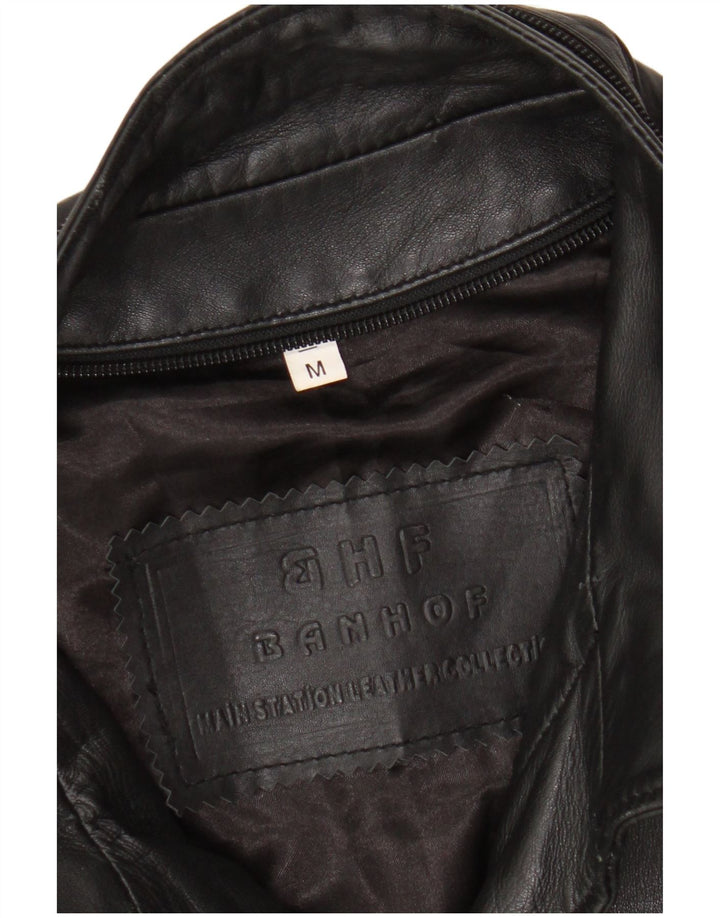 Vintage Herren Lederjacke UK 38 Mittelschwarzes Leder