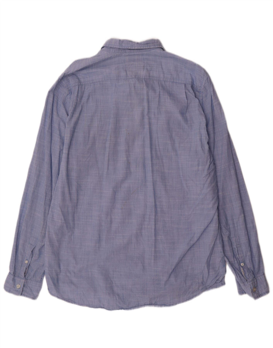 Guess Herren-Pulloverhemd mit normaler Passform, XL, blaue Baumwolle