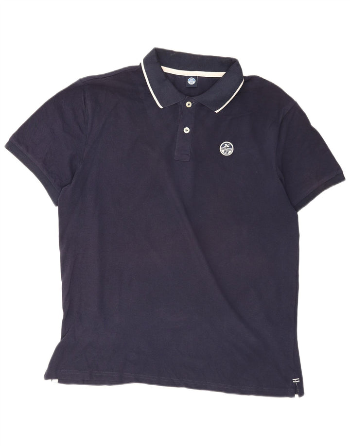 North Sails Herren-Poloshirt XL aus marineblauer Baumwolle