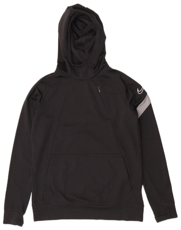 Nike Dri Fit Kapuzenpullover für Jungen, 12–13 Jahre, Größe L, Schwarz, Farbblock