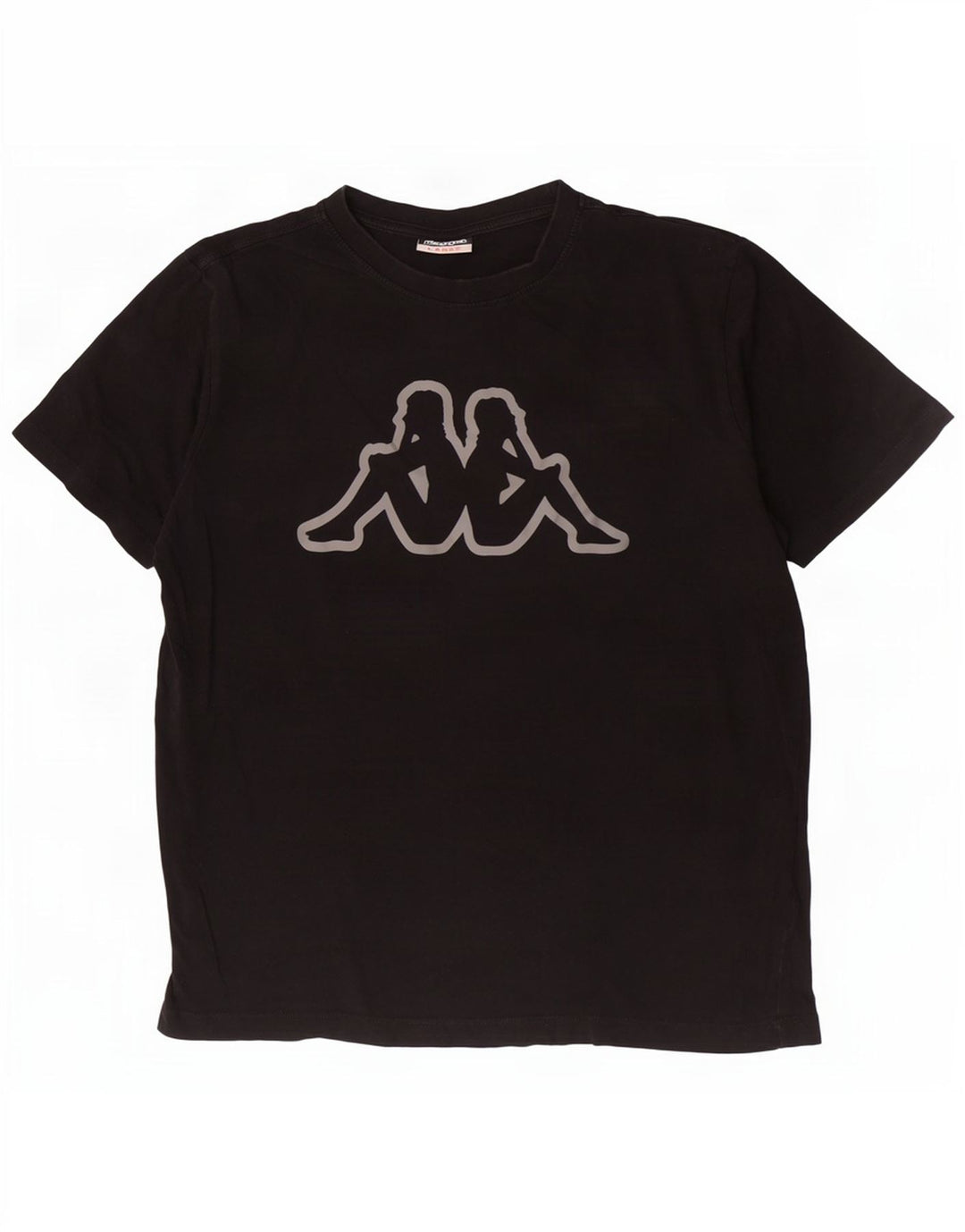 Kappa Herren-T-Shirt mit Grafik, groß, aus schwarzer Baumwolle