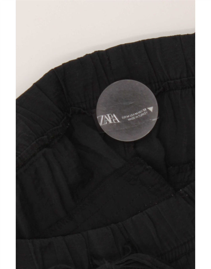 Gerade geschnittene Damenhose von Zara, mittelgroß, W28, L25, Schwarz
