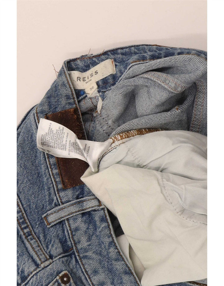 Reiss Herren Distressed Slim Jeans W32 L30 Blaue Baumwolle
