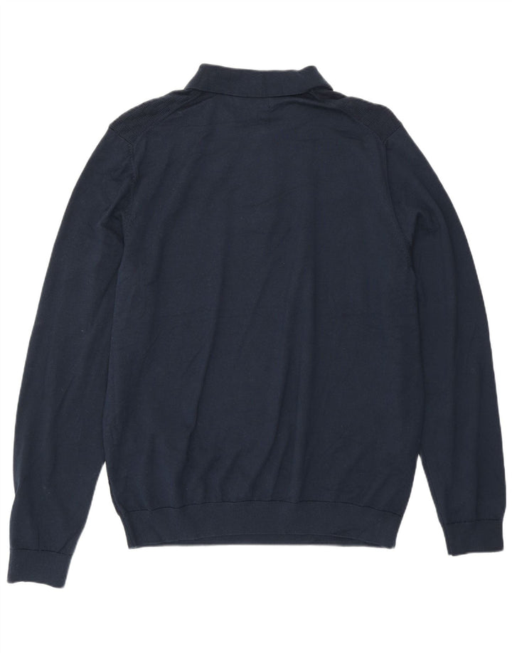 Marks & Spencer Herren-Pullover mit Rollkragen, groß, marineblau, geometrisch