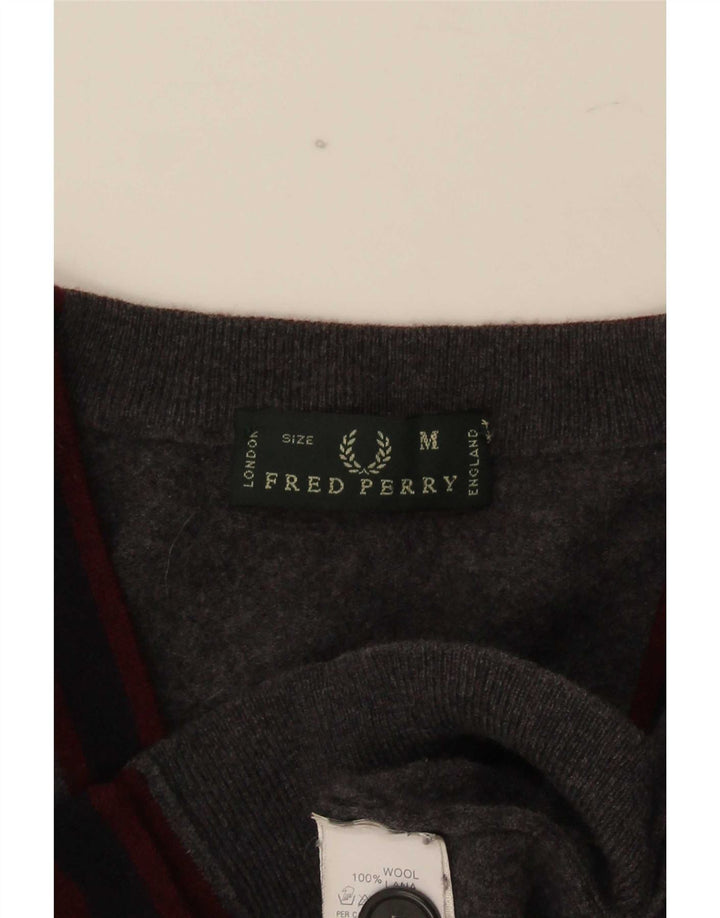 Fred Perry Herren mittelgraue Wolle